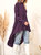 High-Low Ruffle Tiered Long Sleeve Top - Purple