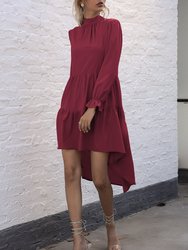 High Neck High Low Dress