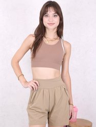 High Waist Bermuda Sports Shorts