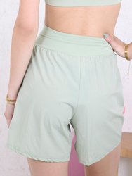 High Waist Bermuda Sports Shorts