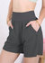 High Waist Bermuda Sports Shorts - Gray