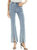 High Waist Distressed Slit Denim Jeans Long Pants With Pockets - Light Denim