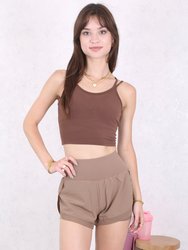 High Waist Double Layer Shorts