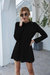 Hoodie Light Long Sleeve Spring Dress - Black