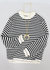Horizontal Striped Knitted Round Collar Sweater - Black