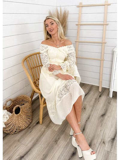 Anna-Kaci I Womens Lace Long Sleeve V Neck Fall Maxi Dress product
