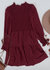 Jewel Neck Shirred Dress