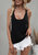 Knit Scoop Neck Tank Top - Black