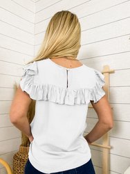 Lace Detail Ruffle Blouse