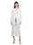 Lace Floral Crochet Embroidered Long Sleeve Drawstring Patchwork Kimono Cardigan - White