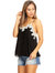 Lace Floral Trim Camisole Top