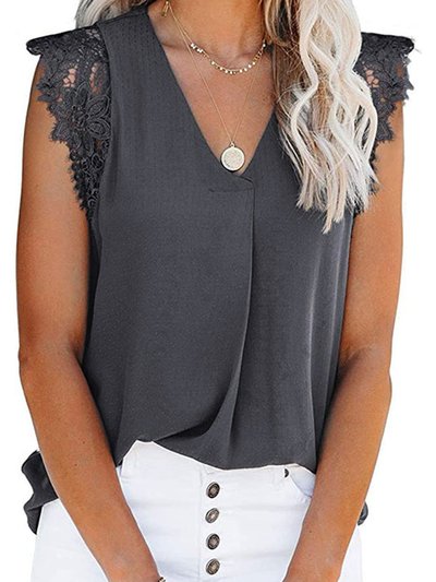 Anna-Kaci Lace Pleated Tank Blouse product