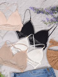 Lace Trim Strappy Bralette