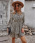 Layered Skirt Cheetah Print Dress