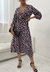 Leopard Print Three Quarter Sleeve Dress