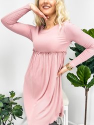 Lettuce Trim Empire Dress