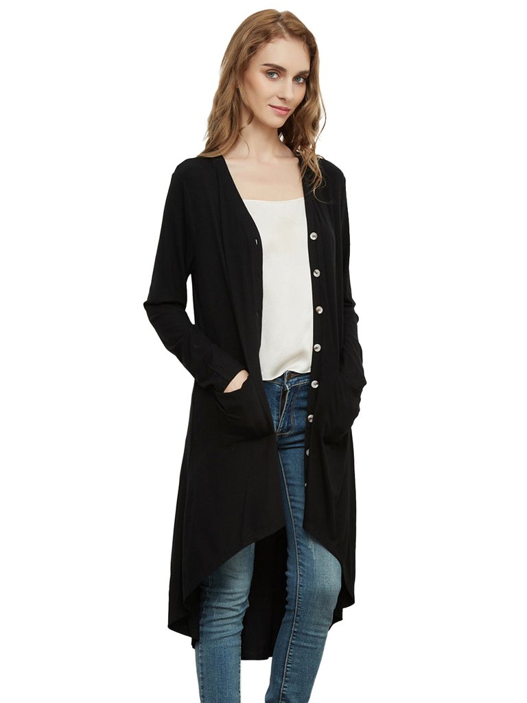 Long Sleeve Button Down Knit Ribbed Cardigan