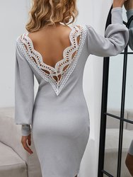 Low Back Lace Detail Dress