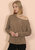 Lux Boatneck Long Sleeve Top - Khaki