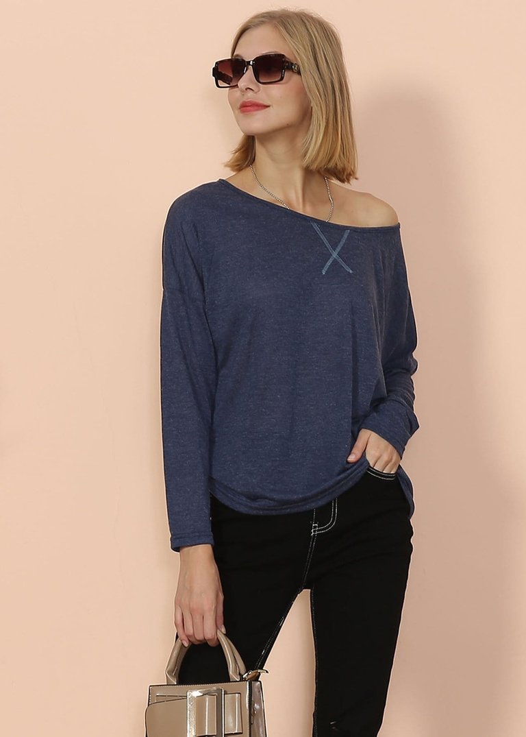 Lux Boatneck Long Sleeve Top