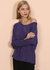 Lux Boatneck Long Sleeve Top - Purple