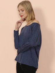 Lux Boatneck Long Sleeve Top