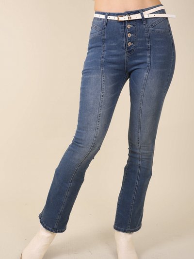 Anna-Kaci Middle Seam Multi-Button Jeans product