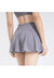 Mini Ruffled Flounce Lined Circle Tennis Skirt - Slate Gray