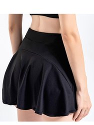 Mini Ruffled Flounce Lined Circle Tennis Skirt