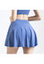 Mini Ruffled Flounce Lined Circle Tennis Skirt - Cobalt Blue