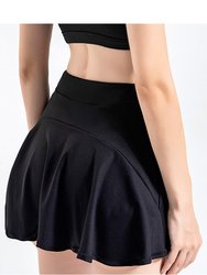 Mini Ruffled Flounce Lined Circle Tennis Skirt