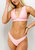 Minimal Triangle Bralette High Rise Bikini Set - Pink