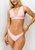 Minimal Triangle Bralette High Rise Bikini Set - Pink