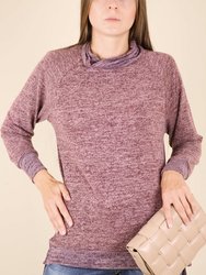 Mock Neck Two Tone Sweater