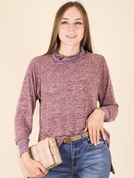 Mock Neck Two Tone Sweater