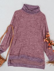 Mock Neck Two Tone Sweater