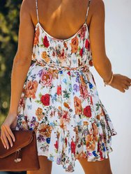Multicolor Floral Print Summer Dress