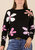 Multicolor Floral Print Sweater - Black