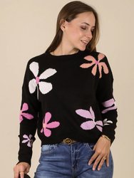 Multicolor Floral Print Sweater
