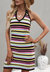 Multicolor Striped Knit Dress