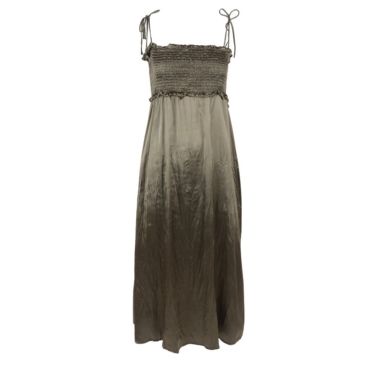 Noodle Strap Maxi Dress - Green