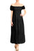 Off Shoulder Lace Maxi Dress - Black