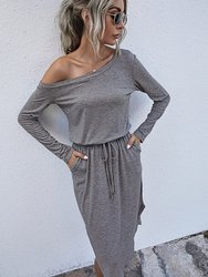 Off Shoulder Scoop Dress