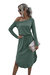 Off Shoulder Scoop Dress - Green