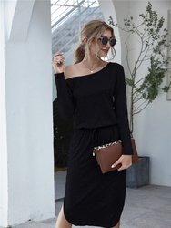 Off Shoulder Scoop Dress