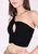 One Shoulder Cutout Front Sports Bra - Black