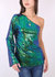 One Shoulder Long Sleeve Sequin Party Top