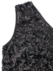 One Shoulder Sequin Mini Dress