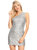 One Shoulder Sequin Mini Dress - Silver