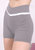 Overlap Waist Contrast Stripe Shorts - Gray